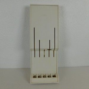 White CUTCO 5 Knife Rack Plastic Wall Drawer Holder Kitchen Storage Cat No 1742